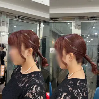 セミロング ヘアアレンジ ハイライト/レイヤー /ハイトーン/AOIのヘアスタイル