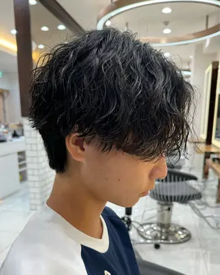 パーマ メンズ 高崎 堅心のヘアスタイル