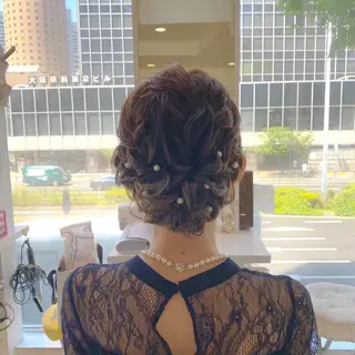 セミロング ヘアアレンジ 竹野 実優のヘアスタイル