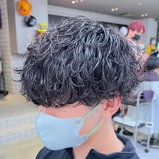 ミディアム パーマ メンズパーマ特化 TAIGAのヘアスタイル