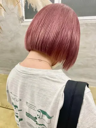 ショート カラー スパイラルパーマ 🌐hina⭐️のヘアスタイル