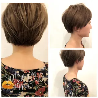 ショート カラー 平川 友希子のヘアスタイル