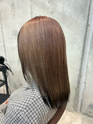 ミディアム カラー 🤡暖色レイヤー 🤡みさきのヘアスタイル