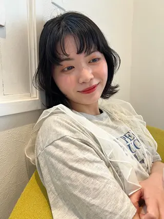 ミディアム カラー 馴染ませNo.1🧃 エクステ・アレンジのヘアスタイル