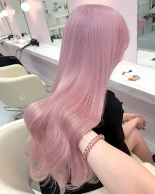 ロング カラー ハイトーンカラー💞 くるみ🎀のヘアスタイル