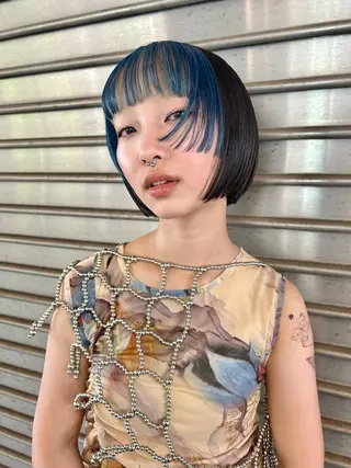 ミディアム カラー ナチュラル×色気パ ーマ 渋谷/マナミのヘアスタイル