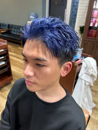 ショート カラー メンズ 鶴田 将清のヘアスタイル