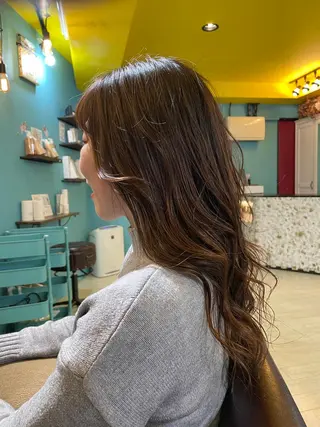 ロング カラー 末石 智のヘアスタイル
