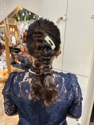 ロング カラー ヘアアレンジ 梅田/透明感カラー 🤍narumiのヘアスタイル