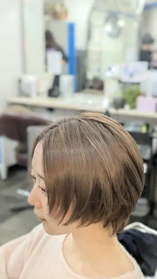 ショート カラー メンズパーマ/顔周り レイヤーカット/えののヘアスタイル