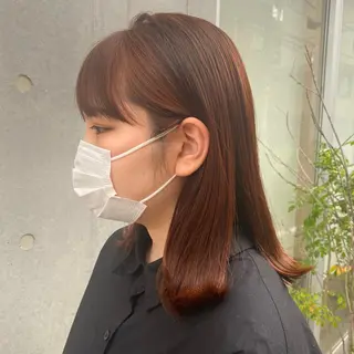 ミディアム カラー 🪭risa 暖色/レイヤー🪭のヘアスタイル