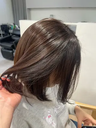 カラー 金山／森心乃　カット ブリーチモデル募集中のヘアスタイル