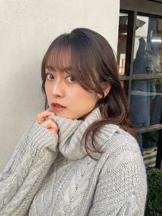 ロング カラー deseo 透明色艶カラーツバサのヘアスタイル
