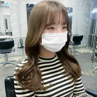 セミロング カラー ヘアアレンジ 💗💗韓国レイヤー yu-ki💗💗のヘアスタイル