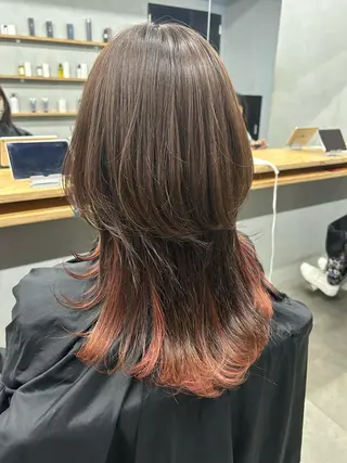 セミロング N/デザインカラー 🌿ナギのヘアスタイル