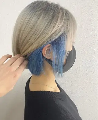 ショート カラー Maya川越/ エクステ/ハイトーンのヘアスタイル
