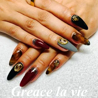 ロング カラー キッズ ネイル マツエク・マツパ Greace  la vieのネイルデザイン