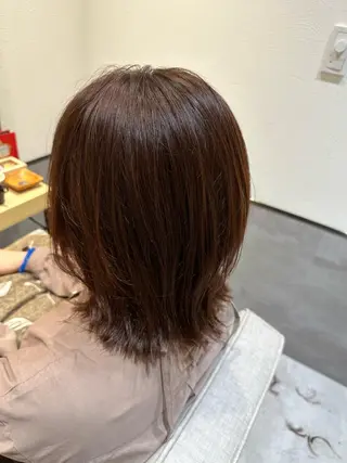 ミディアム カラー やまぐち あやみのヘアスタイル