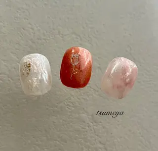 ネイル tsumeya ゆるかわ手描きネイルのネイルデザイン