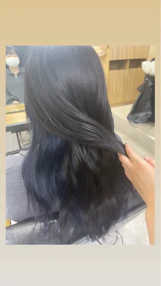 セミロング lena🎀 透明感カラー/韓国風のヘアスタイル