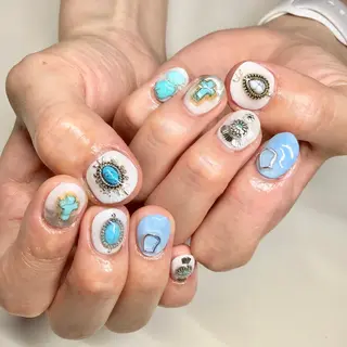 ロング ネイル マツエク・マツパ 福田 加奈のネイルデザイン