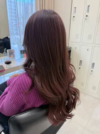 ロング カラー haru 髪質改善サロンのヘアスタイル