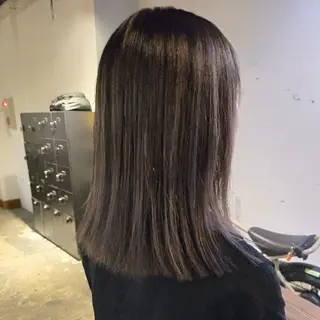 セミロング カラー ハヤシ マユ ✂ 府中美容室のヘアスタイル