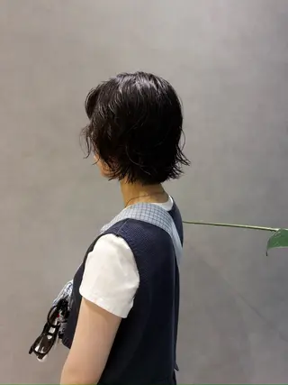 ミディアム パーマ イヌイ フウコのヘアスタイル