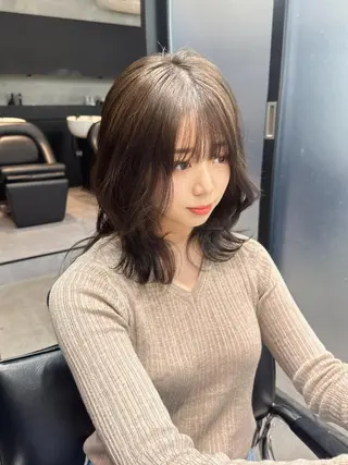ミディアム カラー 韓国ヘア 店長NEGIのヘアスタイル
