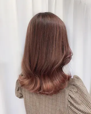 ミディアム カラー 韓国ヘア🤍髪質改善 🇰🇷AKANEのヘアスタイル