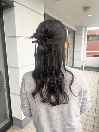 ヘアアレンジ 髪質改善×ブリーチ 無しWカラー🫧天神のヘアスタイル