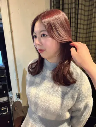 ミディアム カラー ブリーチ/エクステ はしもと そな🫧のヘアスタイル