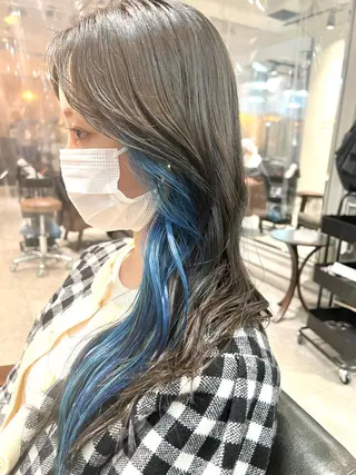 ロング カラー ヘアアレンジ 🌈インナーカラー ‘ショウマ’🌈のヘアスタイル