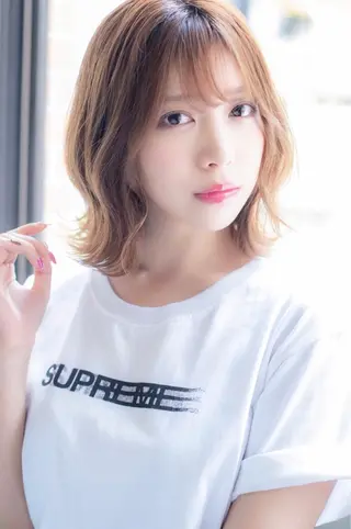 ミディアム カラー パーマ ヘアアレンジ 竹内ケンゴ🇰🇷 EIGHT藤沢のヘアスタイル