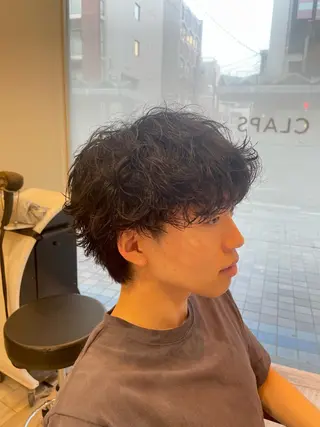 ショート パーマ メンズ パーマ/フェード🔥 佐々木波人のヘアスタイル