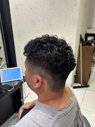 ショート パーマ メンズ EARTH北上店所属・０分パーマ/ メンズパーマ藤原海斗のヘアスタイル