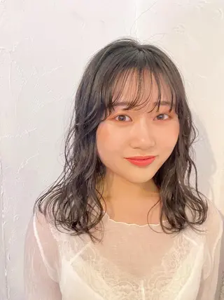 ミディアム カラー ヘアアレンジ 💖原宿APREA 💖yuka💖のヘアスタイル
