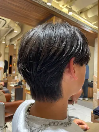 ミディアム メンズ 新宿/ハイトーン カラー/AKI🍎のヘアスタイル