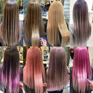 ロング カラー ササ キのヘアスタイル