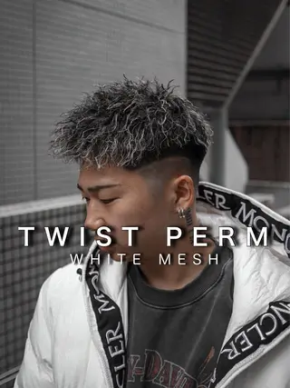 ショート カラー パーマ メンズ 💈men's💈 satoru中目黒のヘアスタイル
