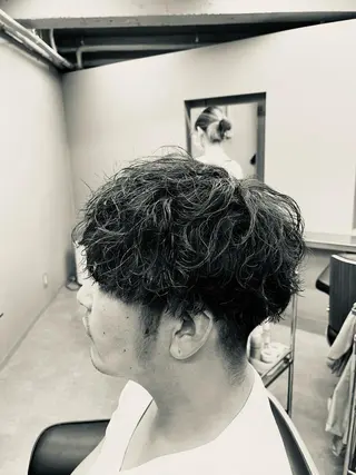 ショート パーマ メンズ 池袋メンズパーマ フェード純平のヘアスタイル
