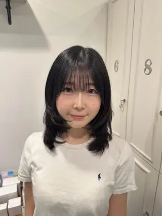 ミディアム nana l 韓国スタイル౨ৎのヘアスタイル