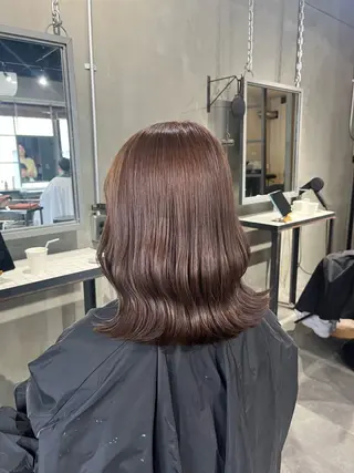 ミディアム カラー 透明感♥韓国ヘア HINAのヘアスタイル