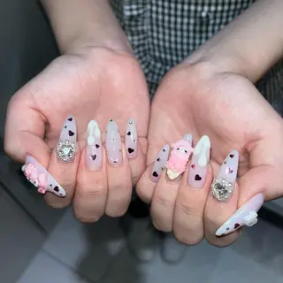 ネイル ˚✧⁺⭐︎༚moca miyuu⁎⁺˳✧༚のネイルデザイン
