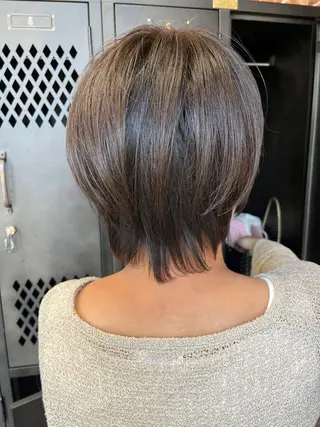 ミディアム カラー パーマ ヘアアレンジ メンズ キッズ ネイル マツエク・マツパ アイブロウ 久木原 ゆりのヘアスタイル