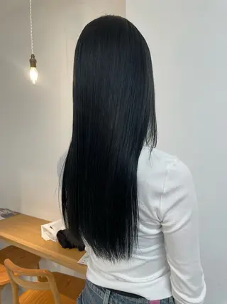 ロング カラー 福田千尋/インナー カラー/縮毛矯正のヘアスタイル