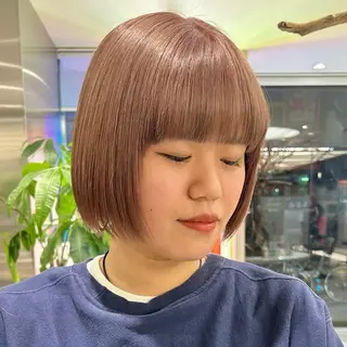 ショート カラー メンズウルフ/ボブ パーマ/くるみのヘアスタイル