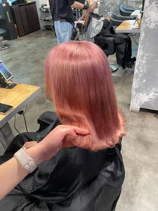 ミディアム カラー ハイトーン 横浜💞ミオのヘアスタイル