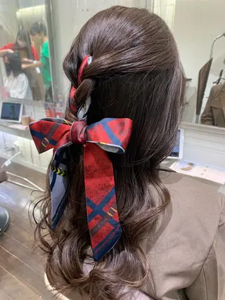 ロング ヘアアレンジ デジタルパーマ🫧 韓国風ヘア🫧サクラのヘアスタイル