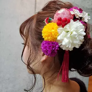 ヘアアレンジ 谷 結奈のヘアスタイル